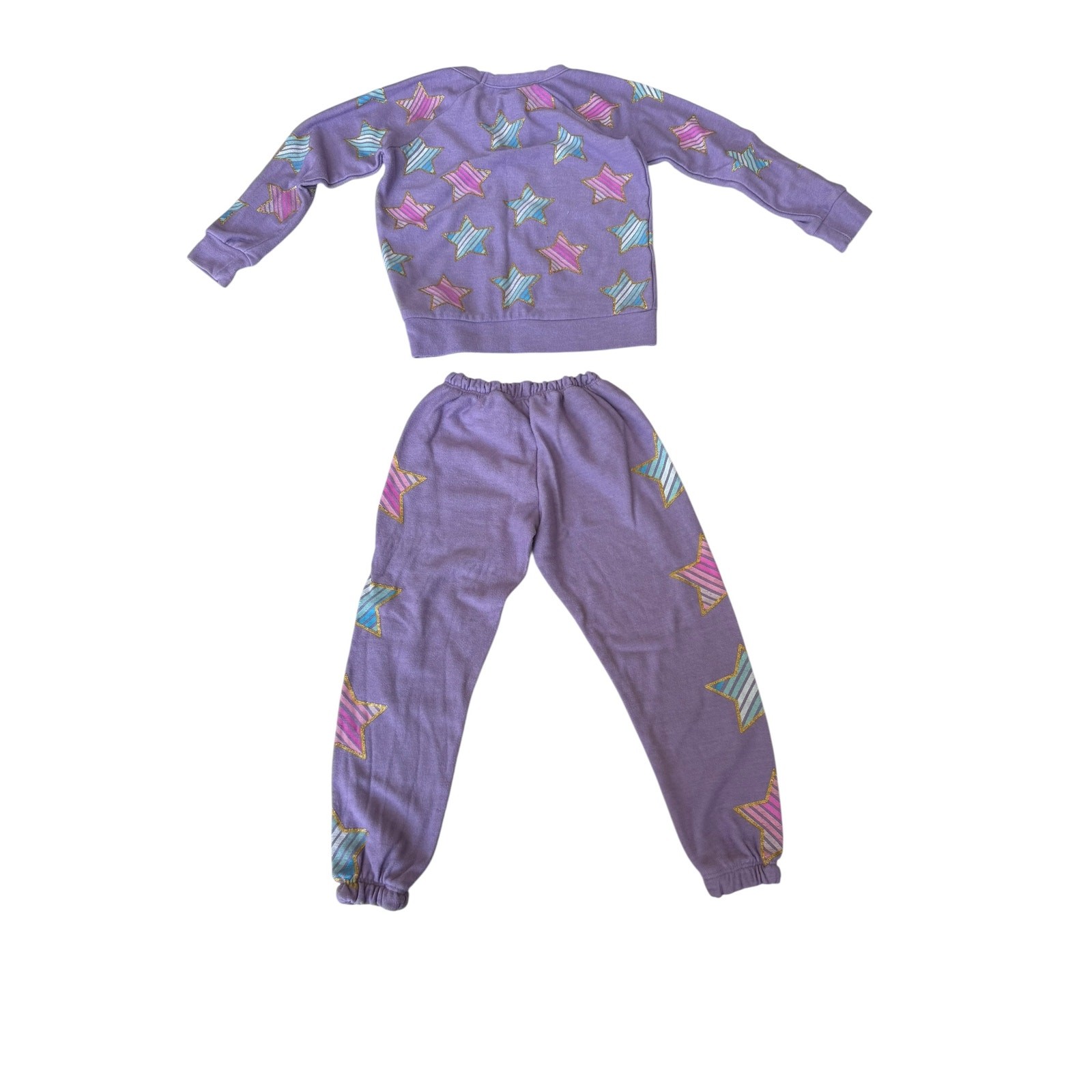 Chaser Baby Purple Full Stars Printing Sweatshirt and Pants Size 2