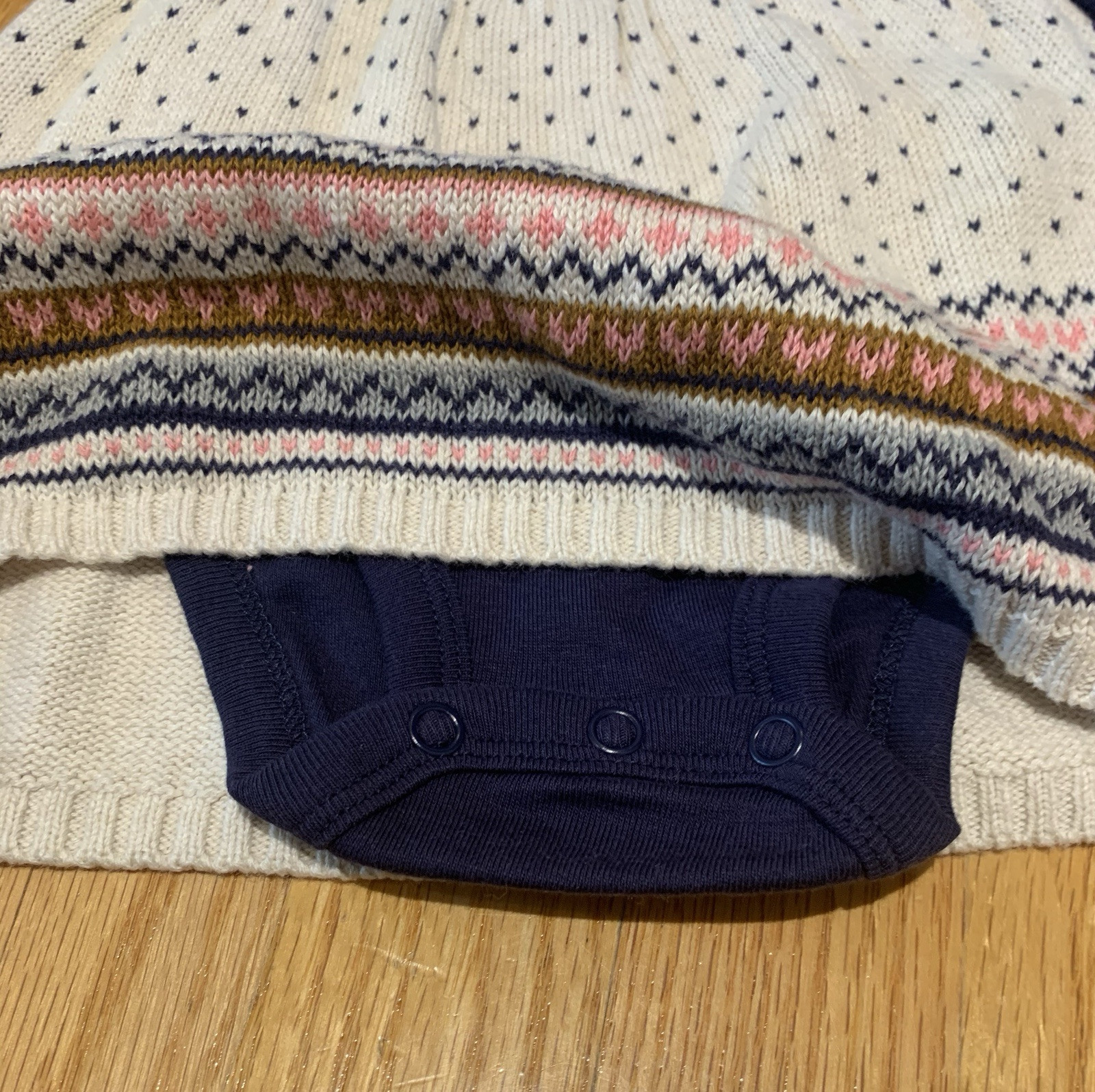 Lot Of 2 Carter’s Girls 6M Sweater Dress Shirt & Cherokee 1 Piece Button Up
