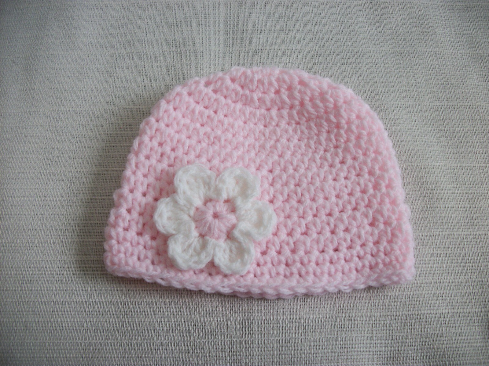 Crochet Baby Set- Sweater Pants Hat Booties 0-3m Girl Handmade Shower Gift Pink