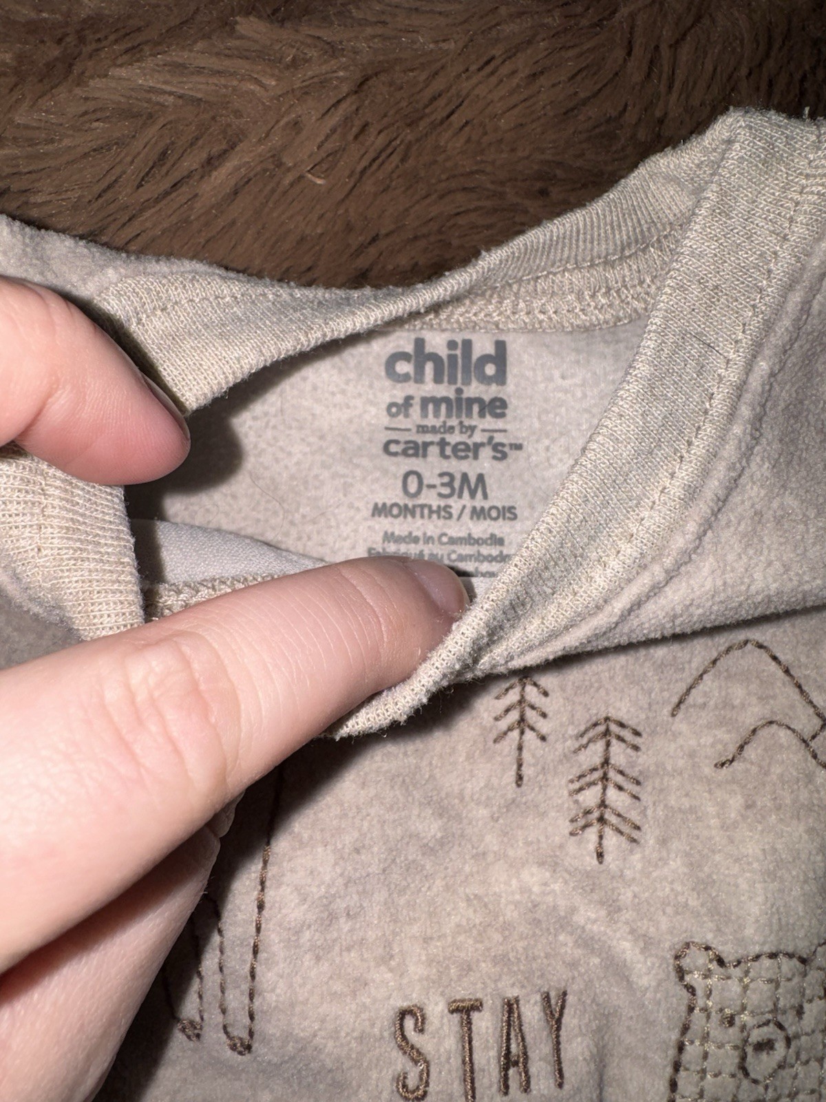 Child of Mine by Carter’s Animal Print Outfit Set Fox Bear 0-3 Months