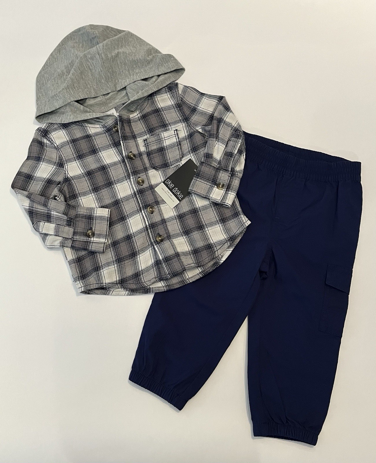 Baby Boy Clothes 24 Months Pants Hooded Button Up Shirt 2 PC Set Cute Outfit New