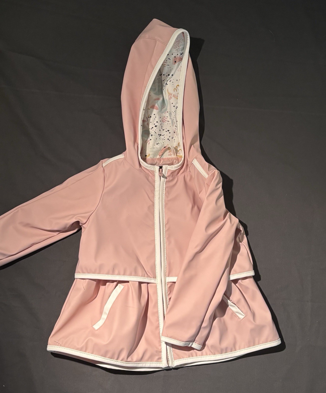 Cynthia Rowley Toddler Girl’s Pink RainCoat Rain Jacket Lined Windbreaker 24mo