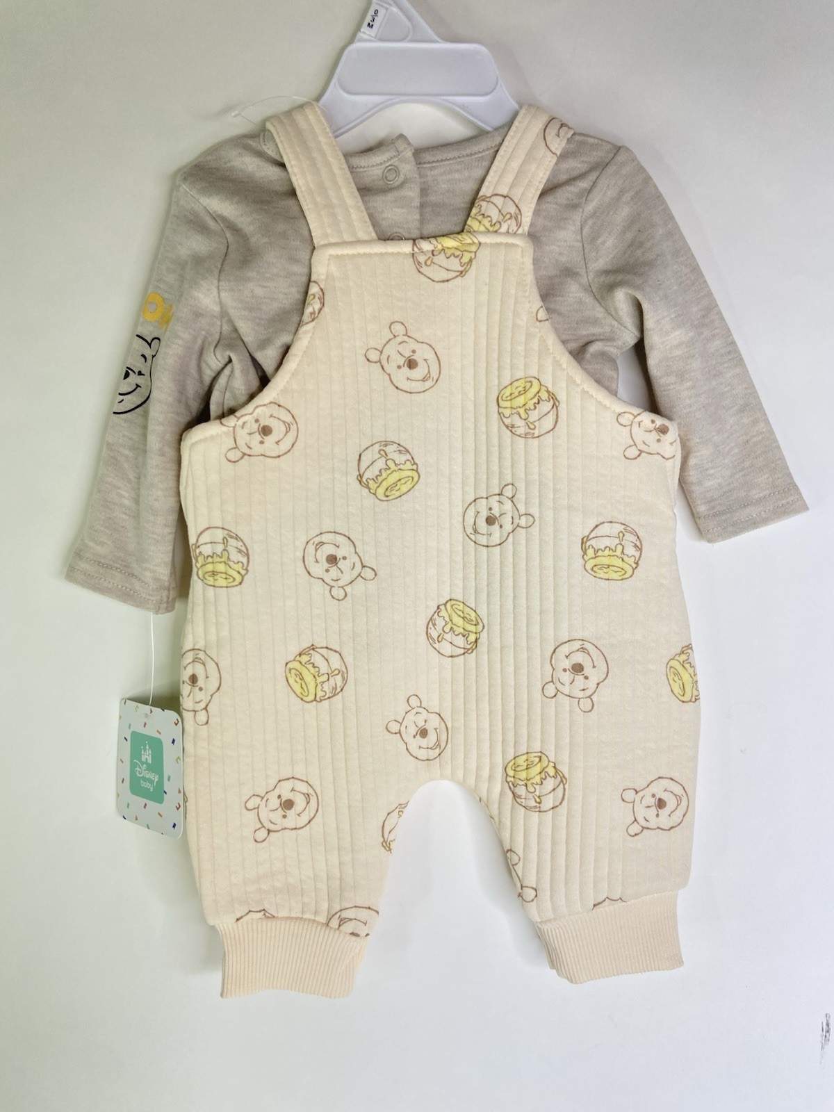 Disney Baby Winnie the Pooh 2 Piece Outfit Set Overalls T-Shirt Boys 0-3 Months