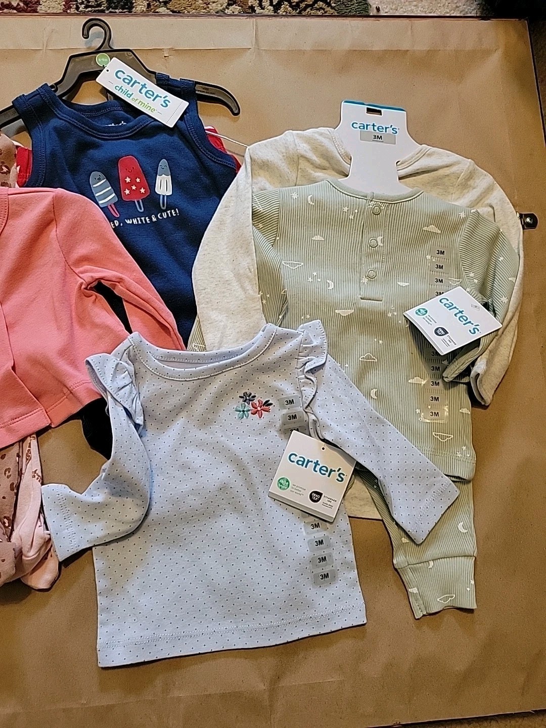Carter’s Child Of Mine Growing Baby Girl 0-9 Months Sleepwear & Outfits