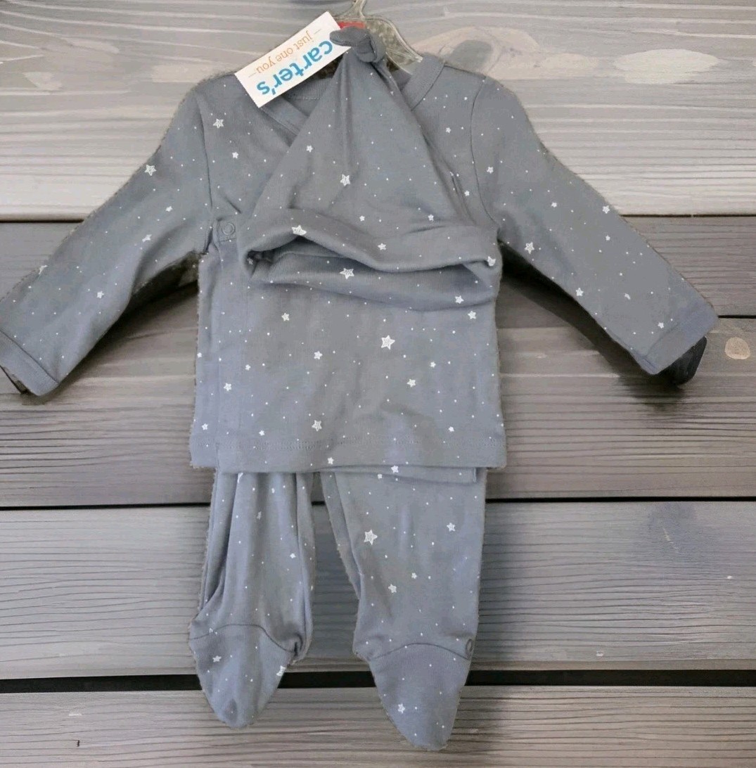 3pc Carter’s Outfit 3 Infant Set 6M – Grey-Cute! Baby Winter Warm – NEW