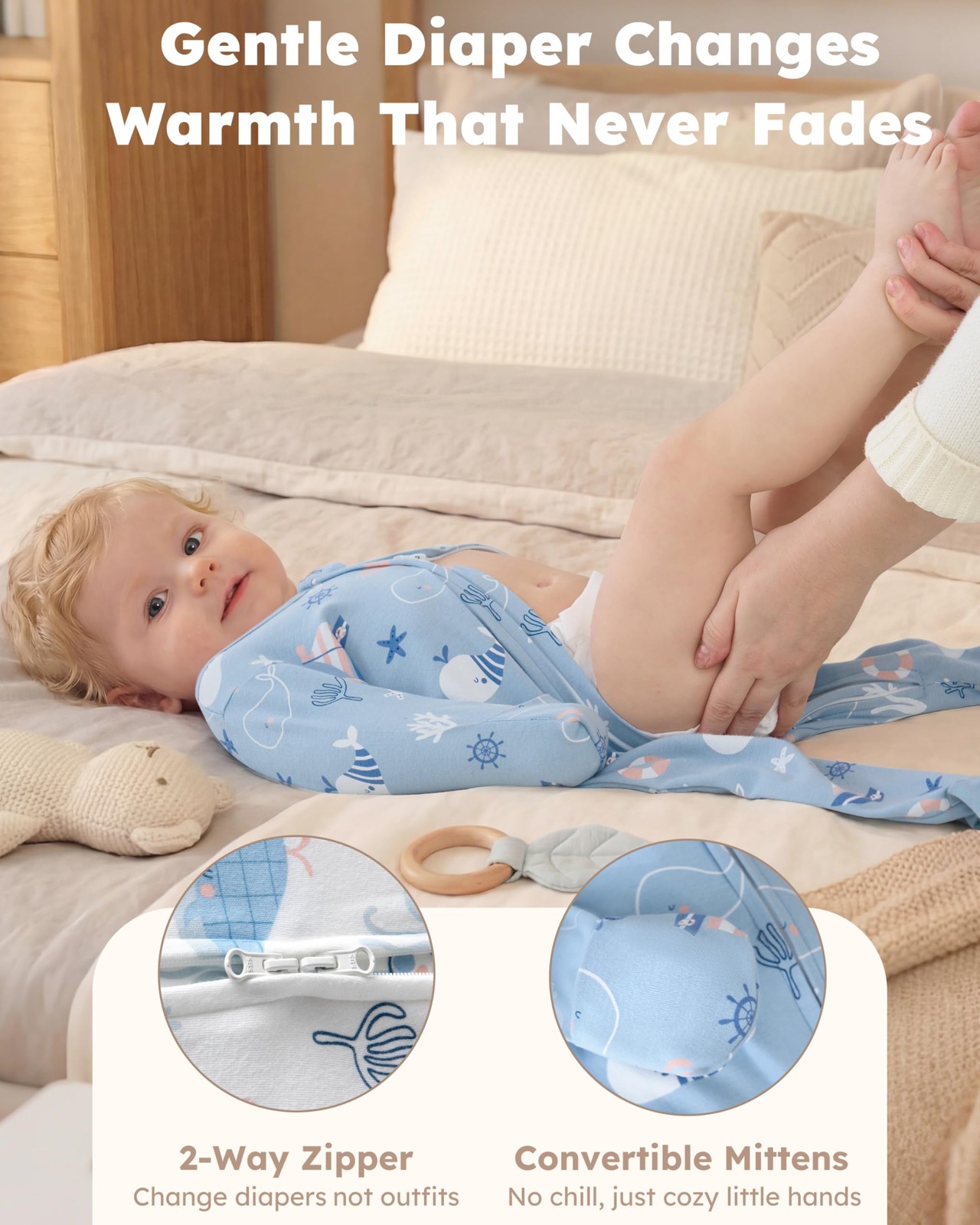 Fiemol Baby Boy Sleepers 100 Cotton Footie Pajamas Newborn 0-3 3-6 6-9 Months
