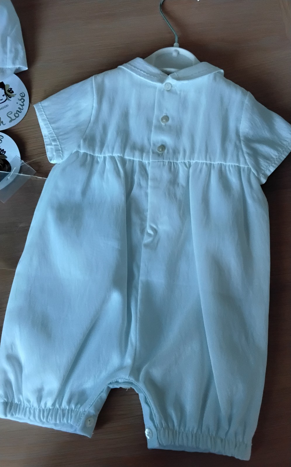 Sarah Louise White Special Occasion Romper Age 3 Months