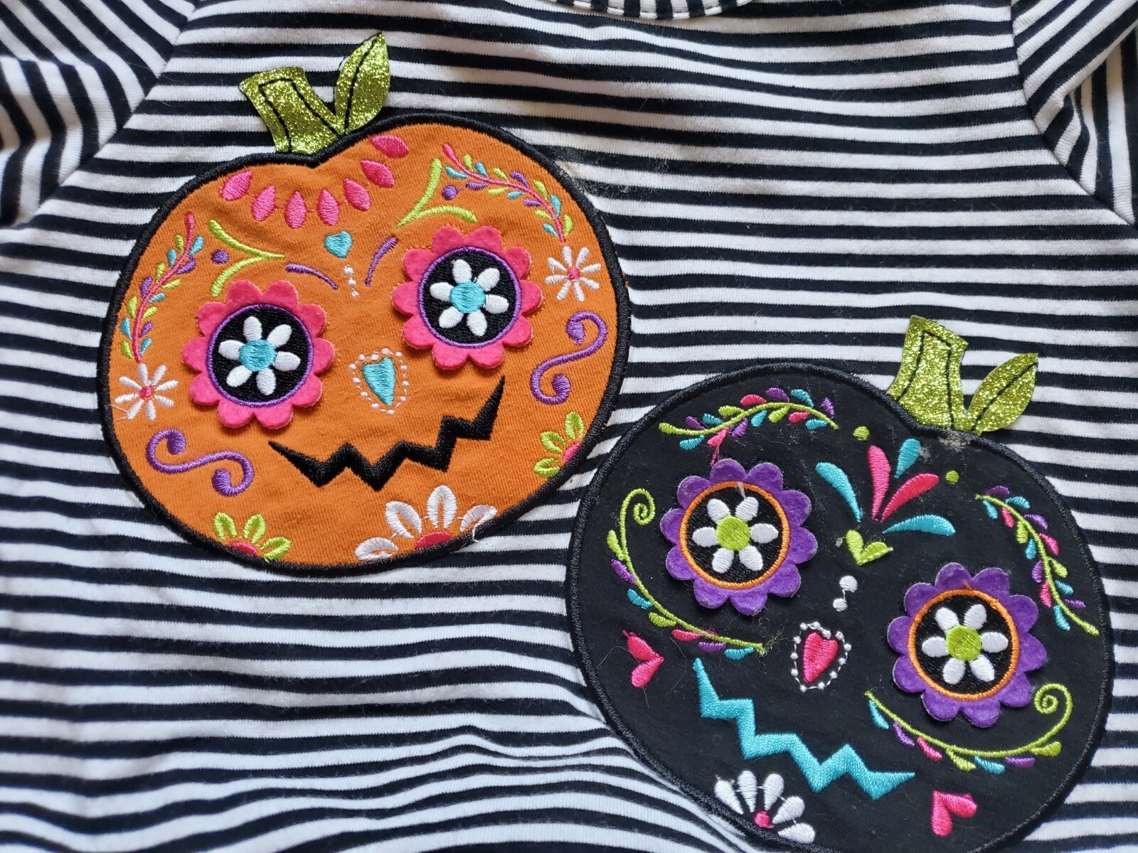 Rare Editions Girls 4T Halloween Tutu Dress & Legging Set Día de Muertos Outfit