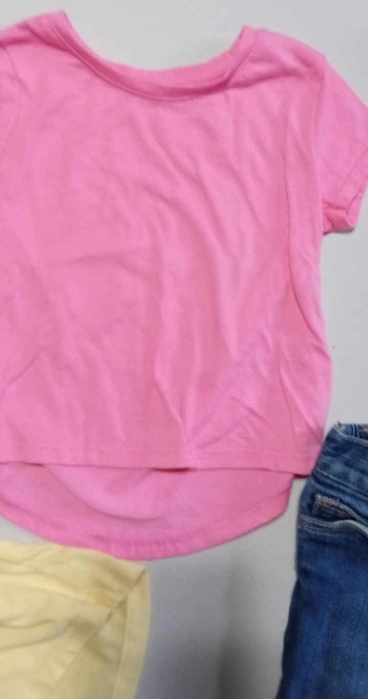 8 PC Outfit 3 TShirts 18-24 mos. Jeans by Old Navy SZ 12-18mos. 2 pr Shoes SZ 5
