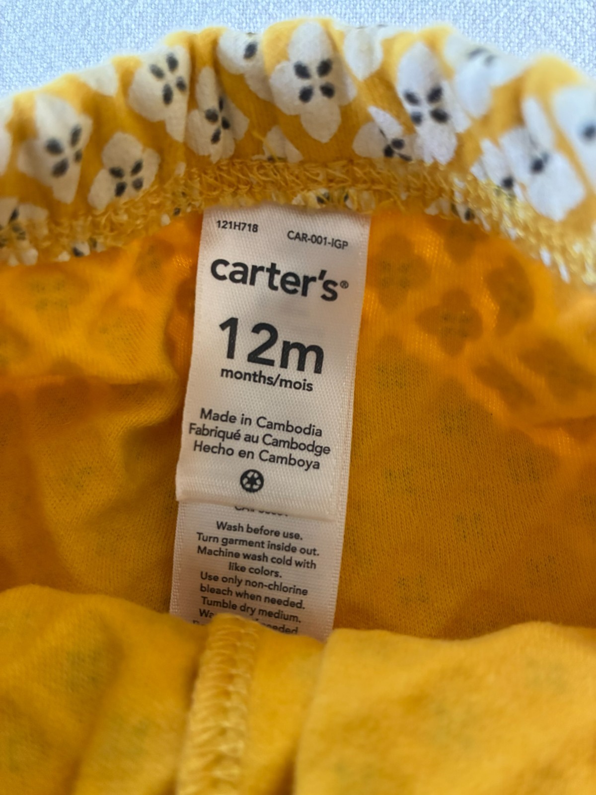 BURTS BEES BABY/Carters Pants & Tee Set Girls Size 12 Months