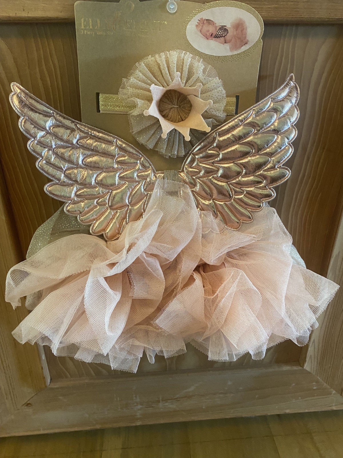 Elly & Emmy Angel Tutu Set Outfit 3-pc. Set / Baby’s First Photo Newborn 0-12M
