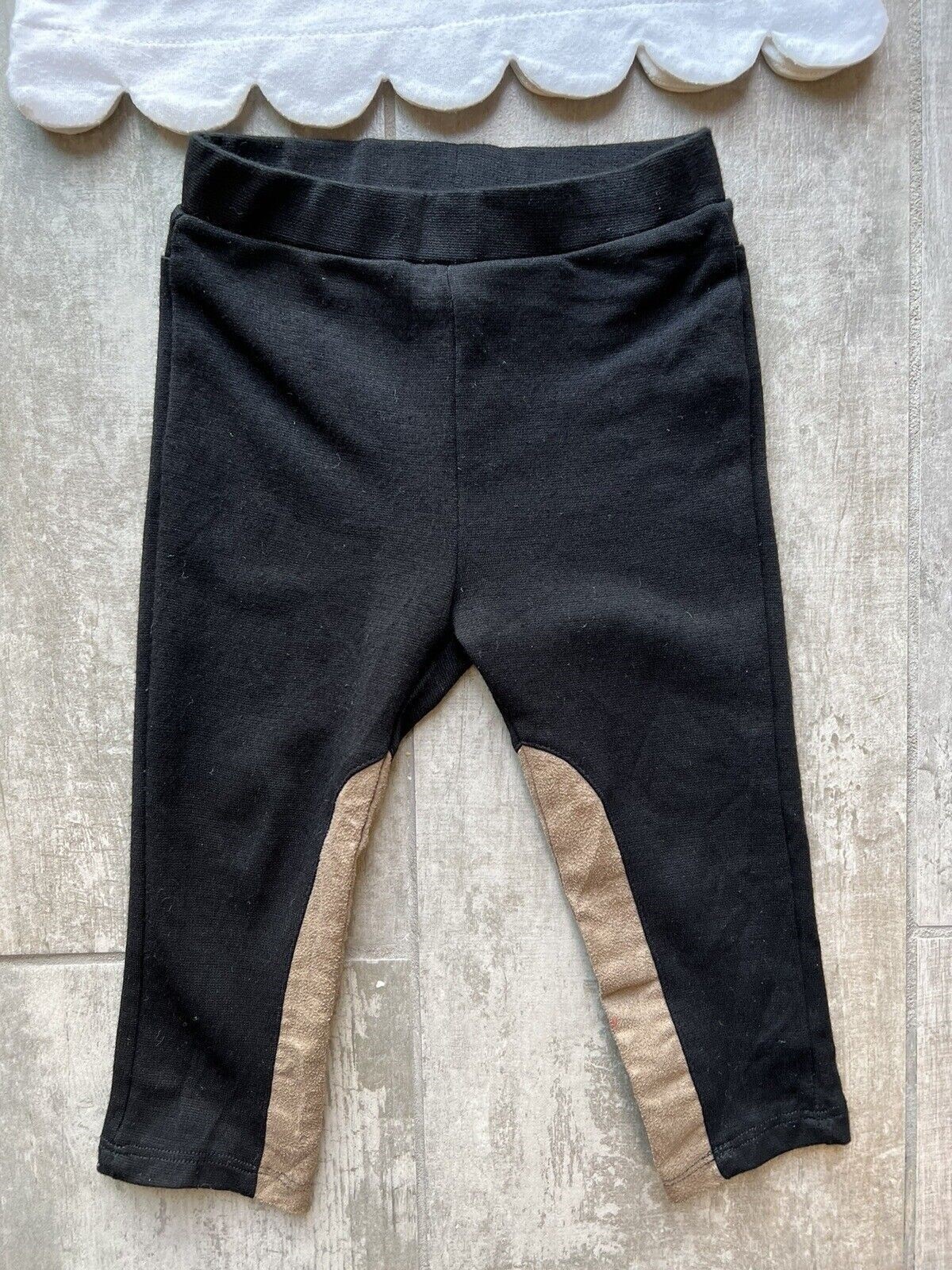 TAHARI BABY Designer 2 Piece Outfit Set Boho Top Faux Suede Legging Pant 12m
