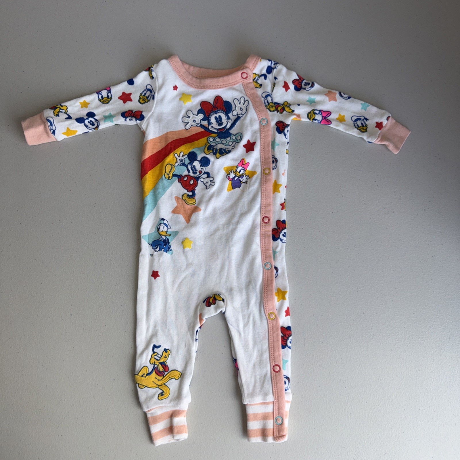 Disney Store Mickey Mouse and Friends Stretchie Sleeper for Baby 3-6 Months