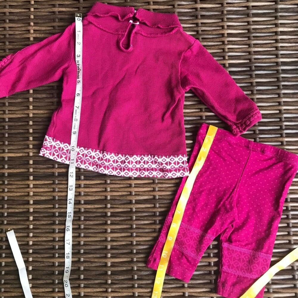 naartjie Girls Outfits 3-6 Mo Embroidered Cowl Neck Tunic Lace Print Leggings