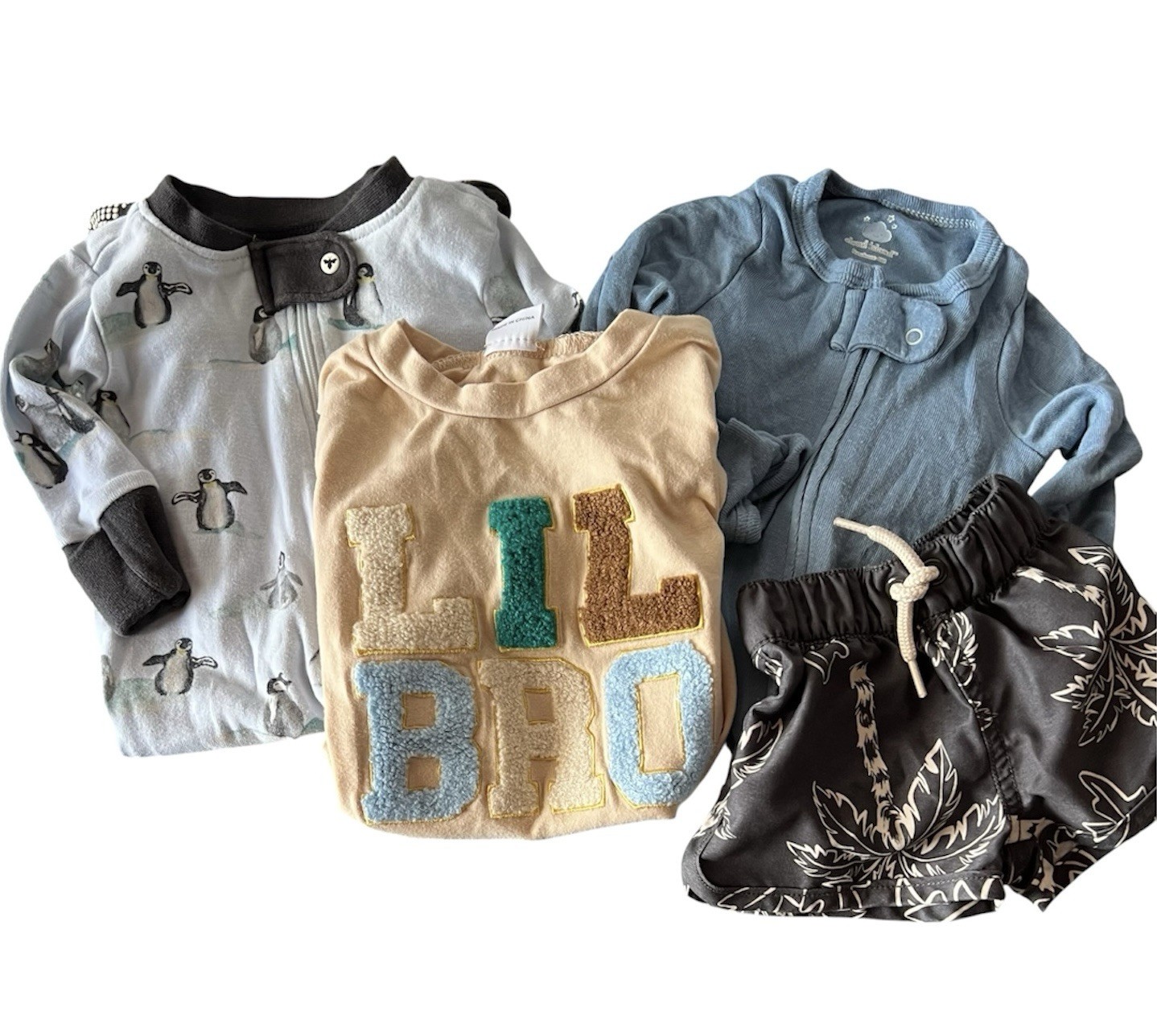 Baby Boy Mixed Bundle Size Newborn to 3 Months Burt’s Bees Cloud Island Carter