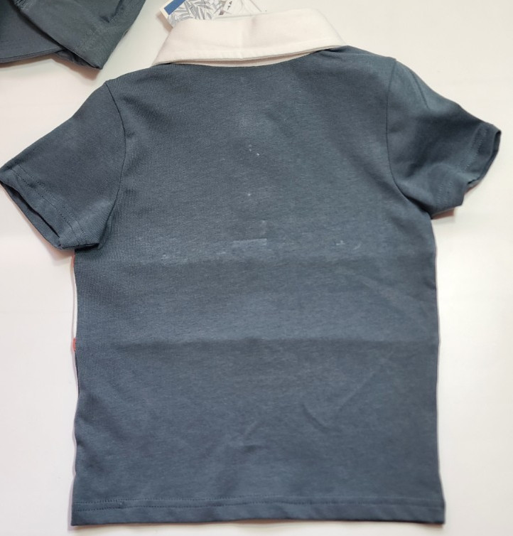 Tommy Bahama Boys 4T 3 Piece Set Slate Gray Polo Shirt Short and Cap