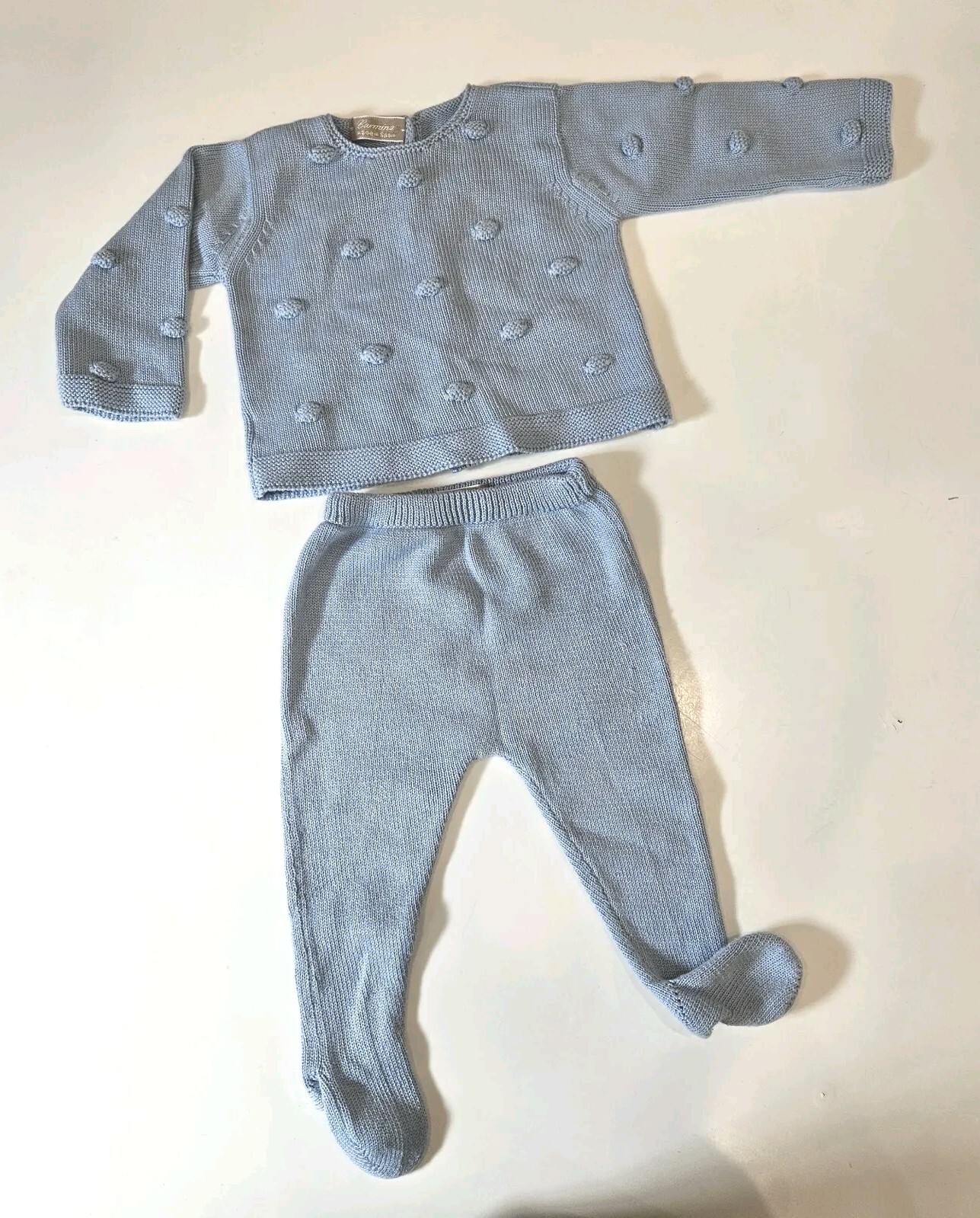 Carmina Baby Boy 2-piece knit outfit 6 months Easter Wedding Special Occasions