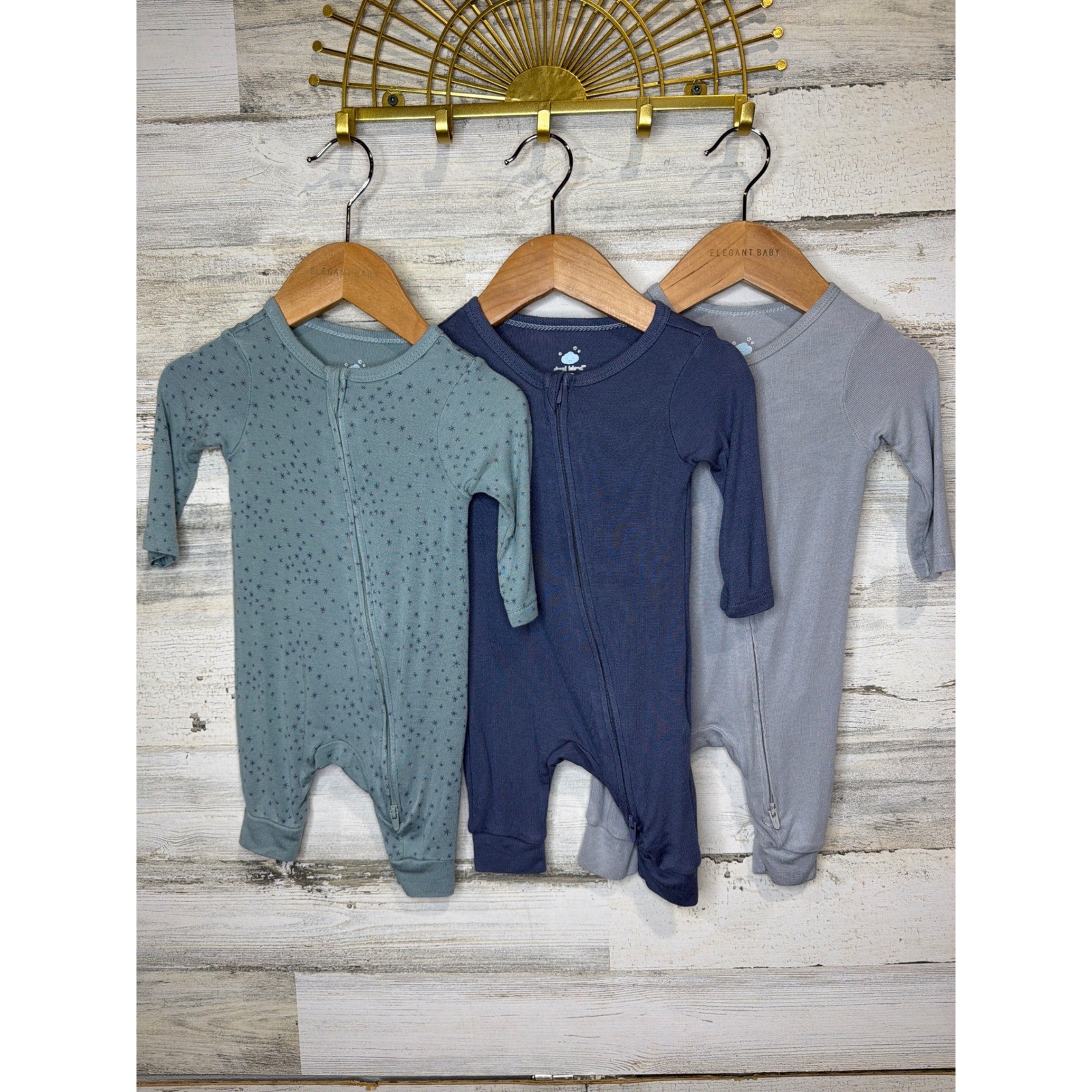 Cloud Island Baby Gap Boys 0/3m – 6/12m Blue Gray Sleeper Overall Romper Bundle