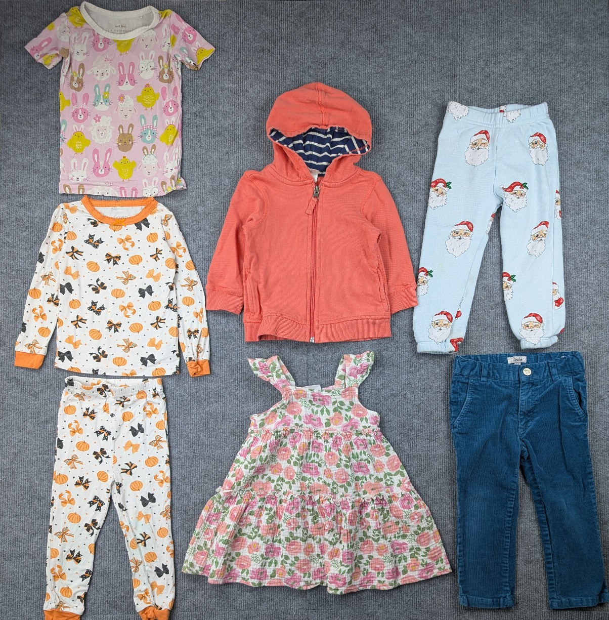 Clothing Lot Girls 2T Novelty Sleepwear Pima Cotton Bamboo Holiday Preppy Staple