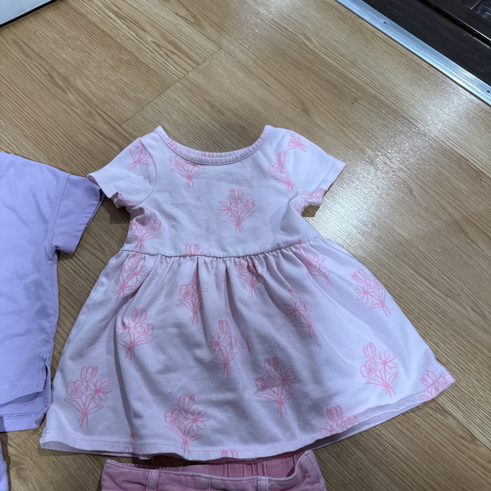 Lot Of 4 Baby Girl 18Months Short Sleeve Cotton Shirts, Shorts, Skirt…259