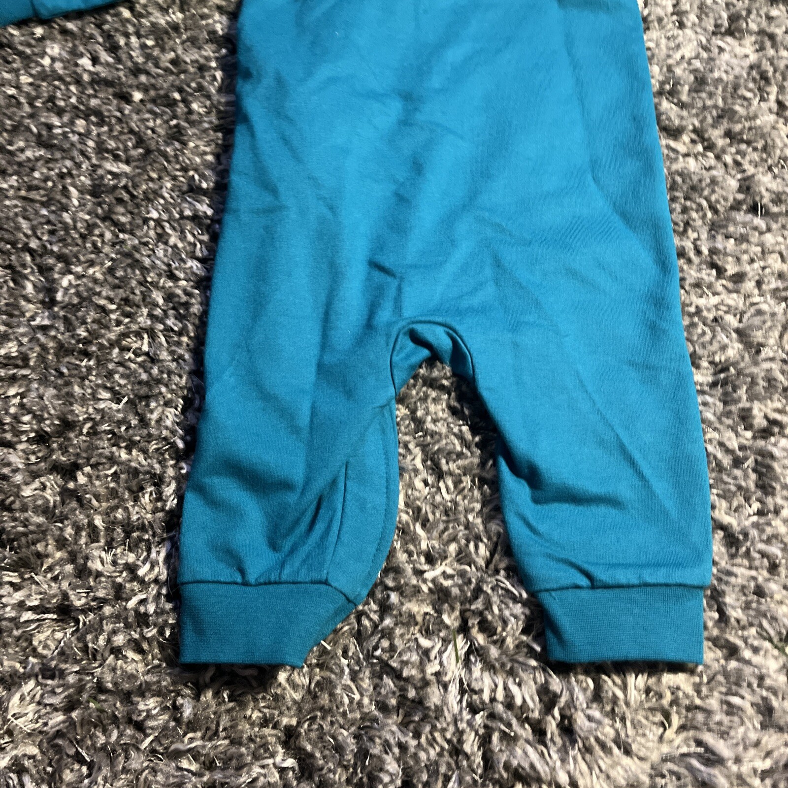 Nike Teal Blue Swoosh 72 Baby Hoodie One Piece- 9 Months -HTF Zip Up 1 Piece EUC