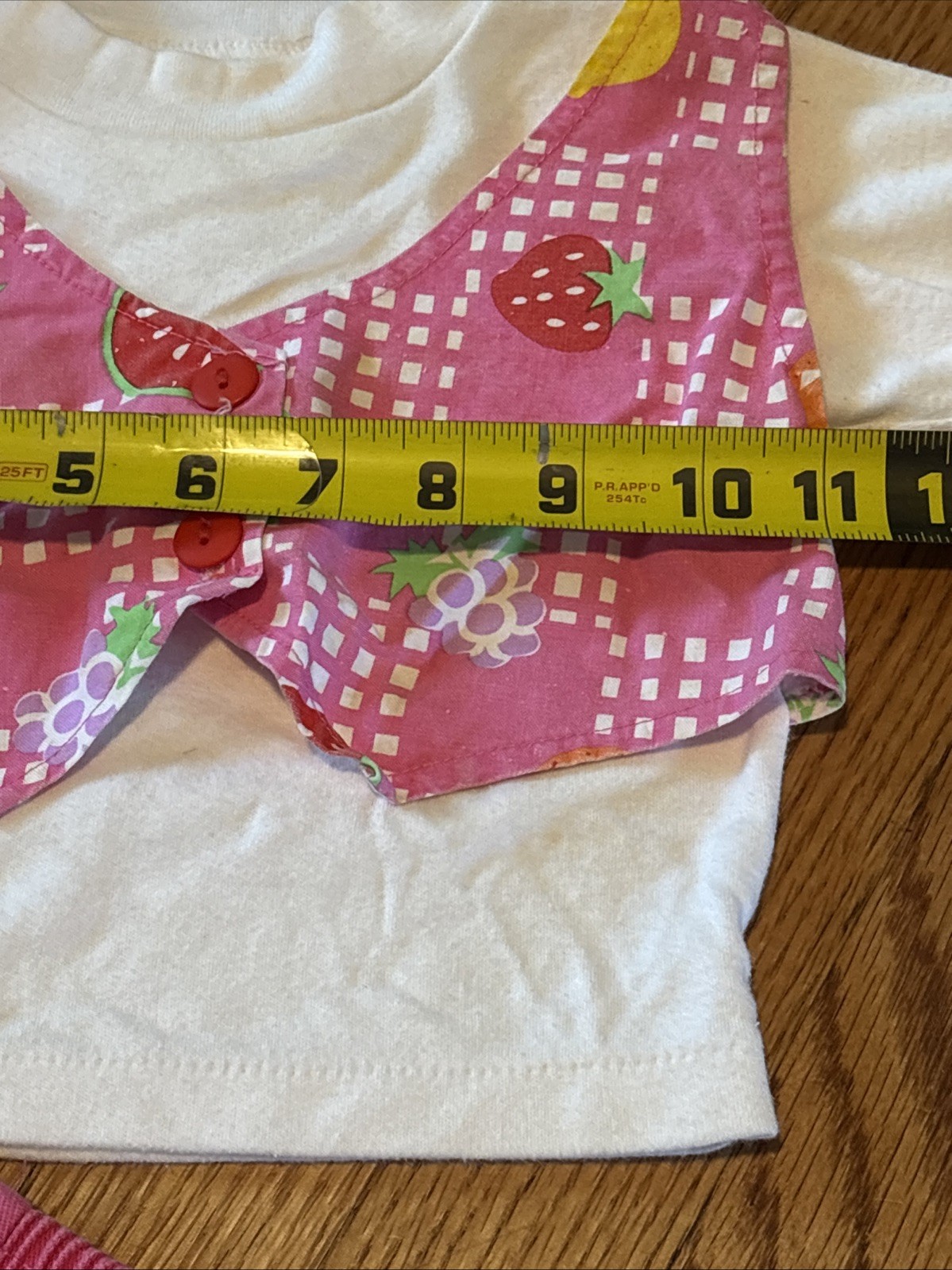 Vtg 80’s Strawberry Girl 12-24 Month Ruffle Shorts Vest Shirt Outfit Set Cotton