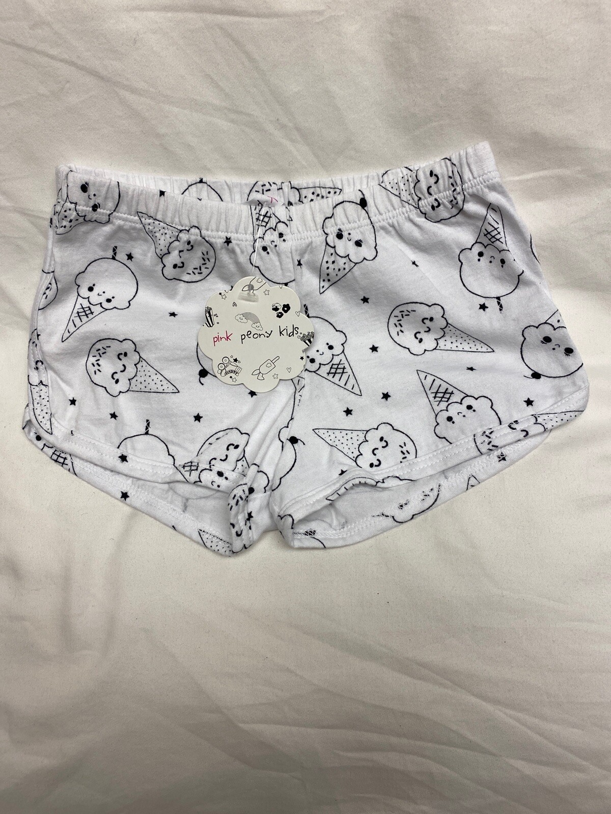 NWT Pink Peony Kids Girls Tank Top Track Shorts Set Size 3T Kids Ice Cream Cones