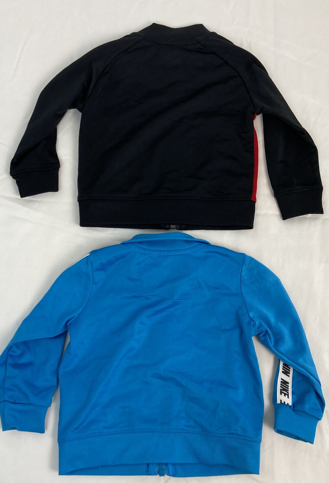 Lot of 2 Nike & Jordan Size 12 Months Full Zip Black & Teal Track Jackets EUC