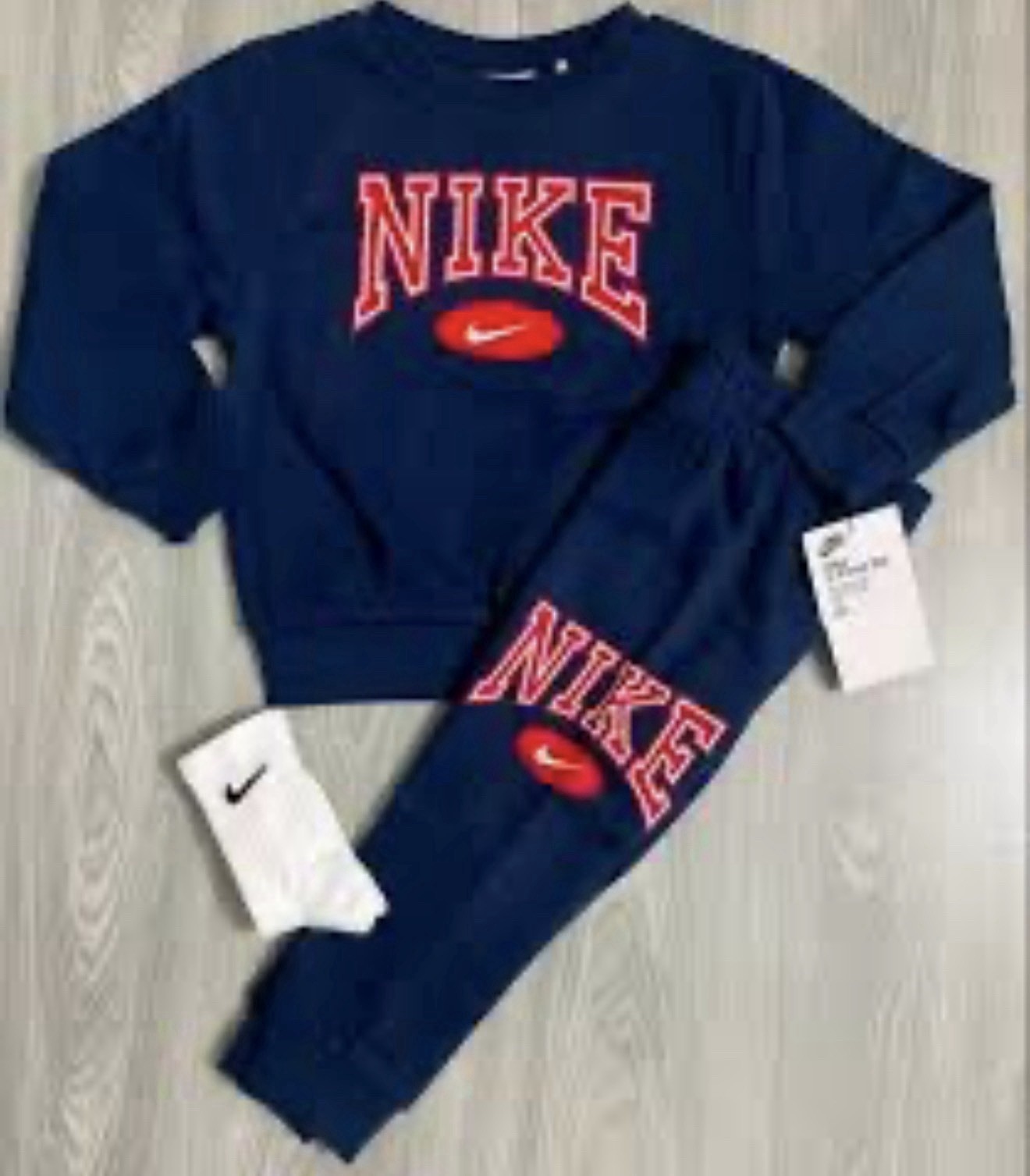 Nike Baby Boy Sweatshirt & Joggers Set 2-Piece Outfit- Size 12M Navy Blue NWT