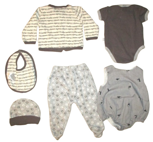 6 pc lot of infant boys clothes Duck Duck Goose set Tommy Bahama sun romper 3-6