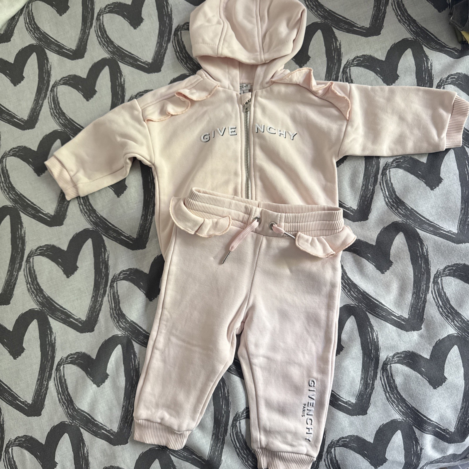 GIVENCHY Baby GIRLS COTTON HOODIE & PANTS 6 Months
