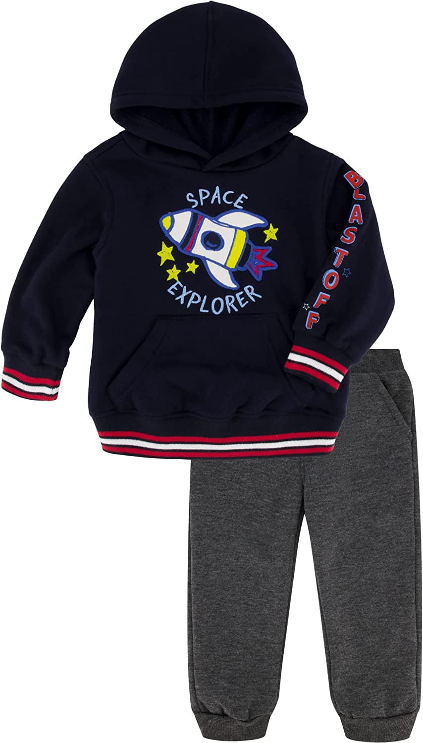 Kids Headquarters NEW Infant Toddler 2 Pcs Hooded Top + Jogger Set Size 12M Navy