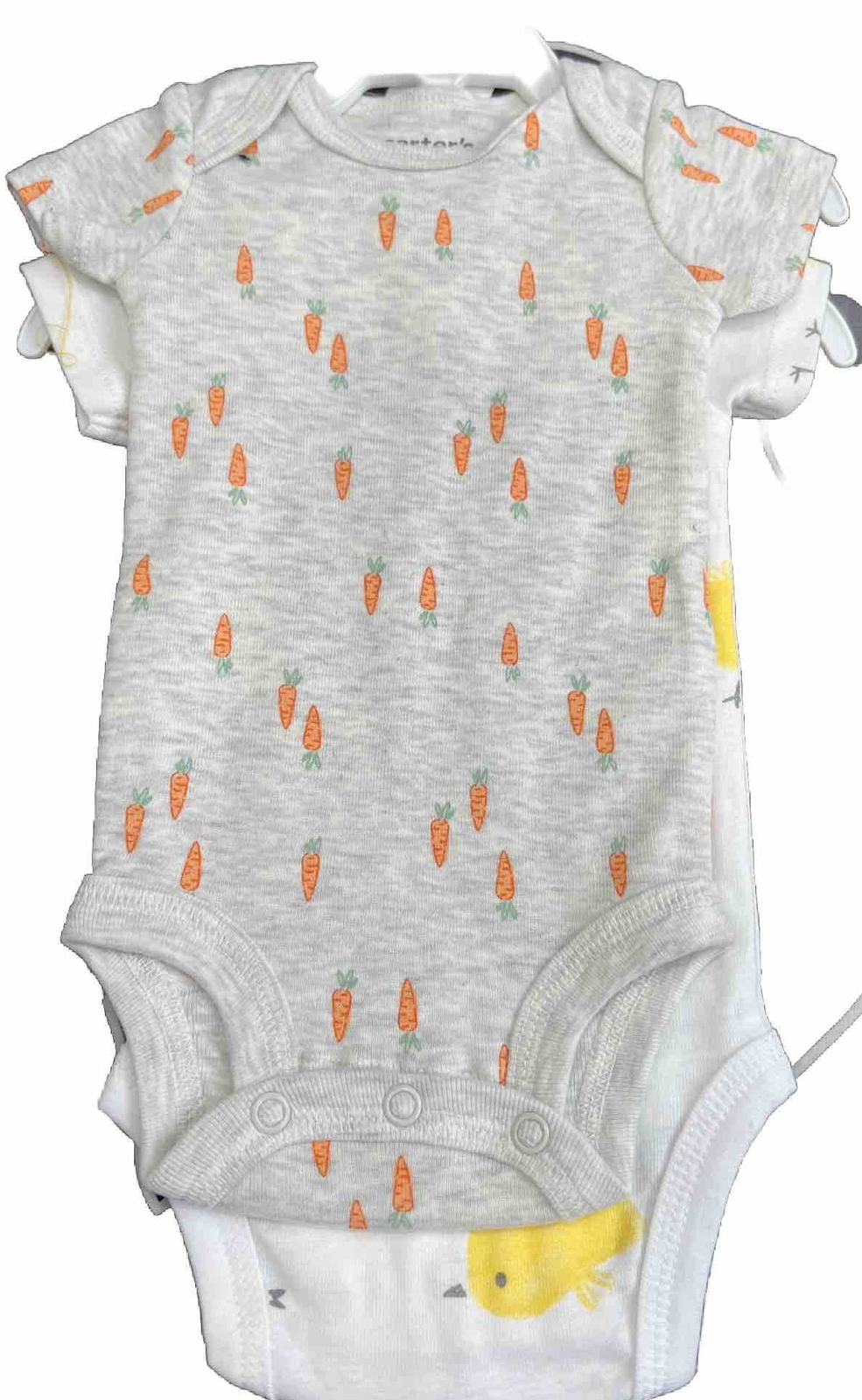 NEW Carter’s just One You Baby 2 Piece Easter Chips & Carrots Bodysuit Newborn
