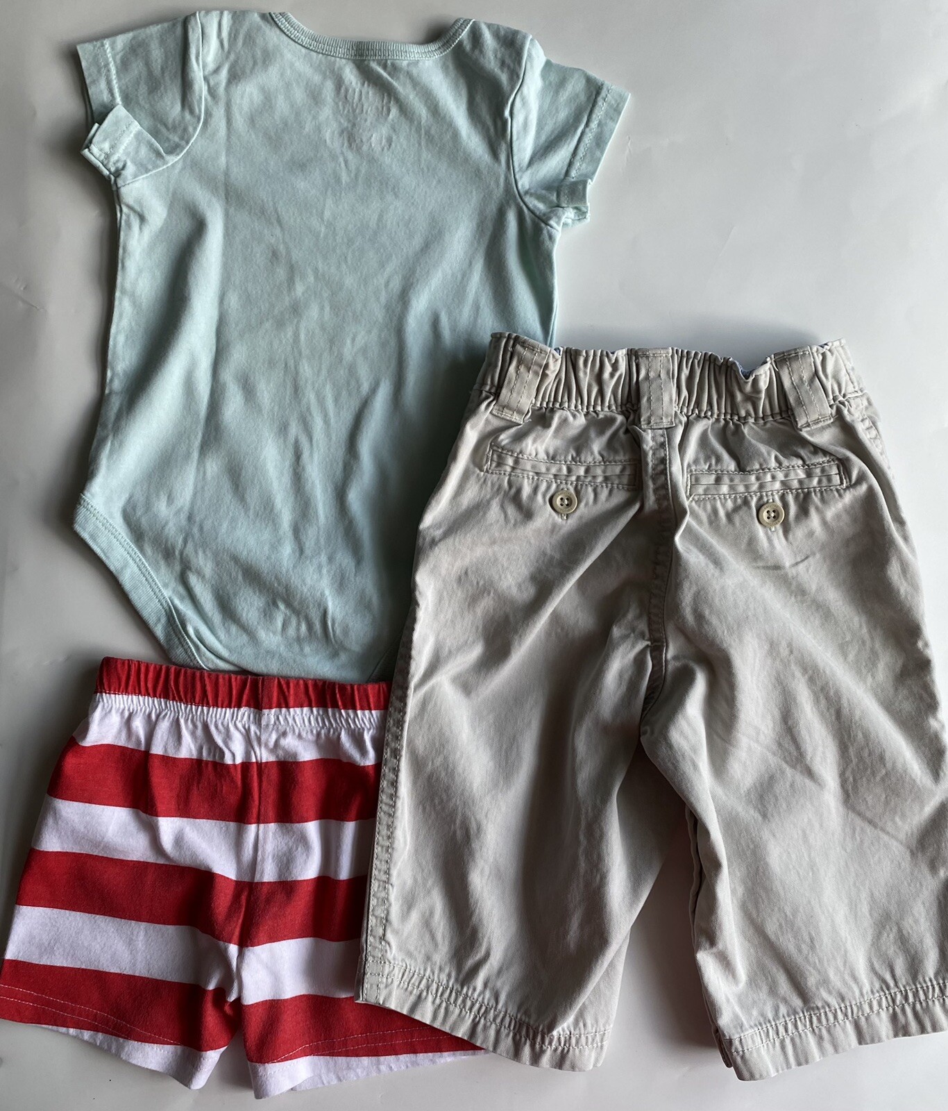 Baby Boy Baby Gap Jumping Bean Bundles Lot Of 3 Bodysuit,Shorts,Pants Sz 9-12M