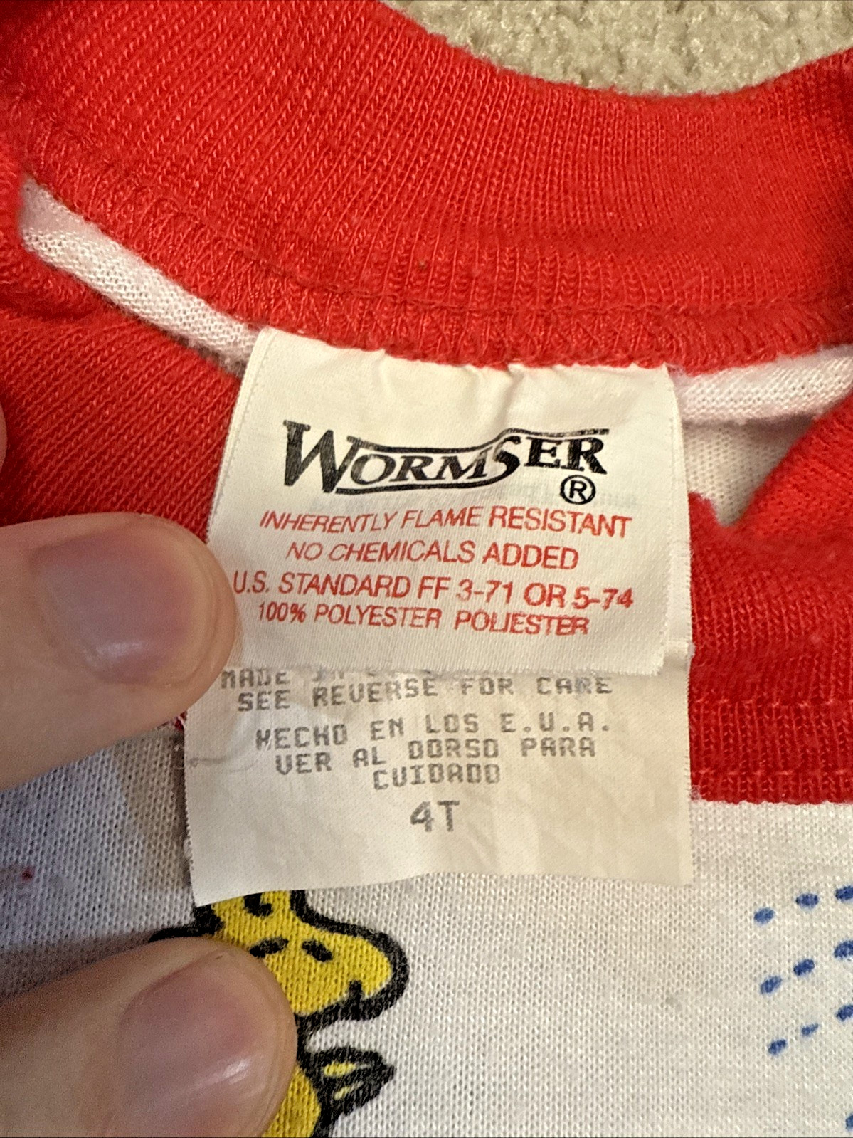 Peanuts Snoopy Shorts Set 4T American Flag Vintage Single Stitch