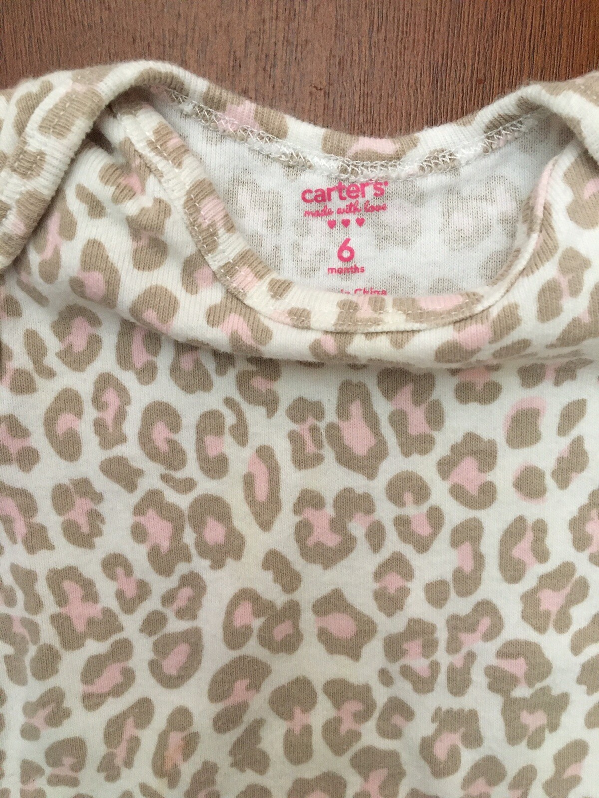 Circo Pink Jacket & Carter’s One-piece 6 Months Baby Girl Leopard Animal Print