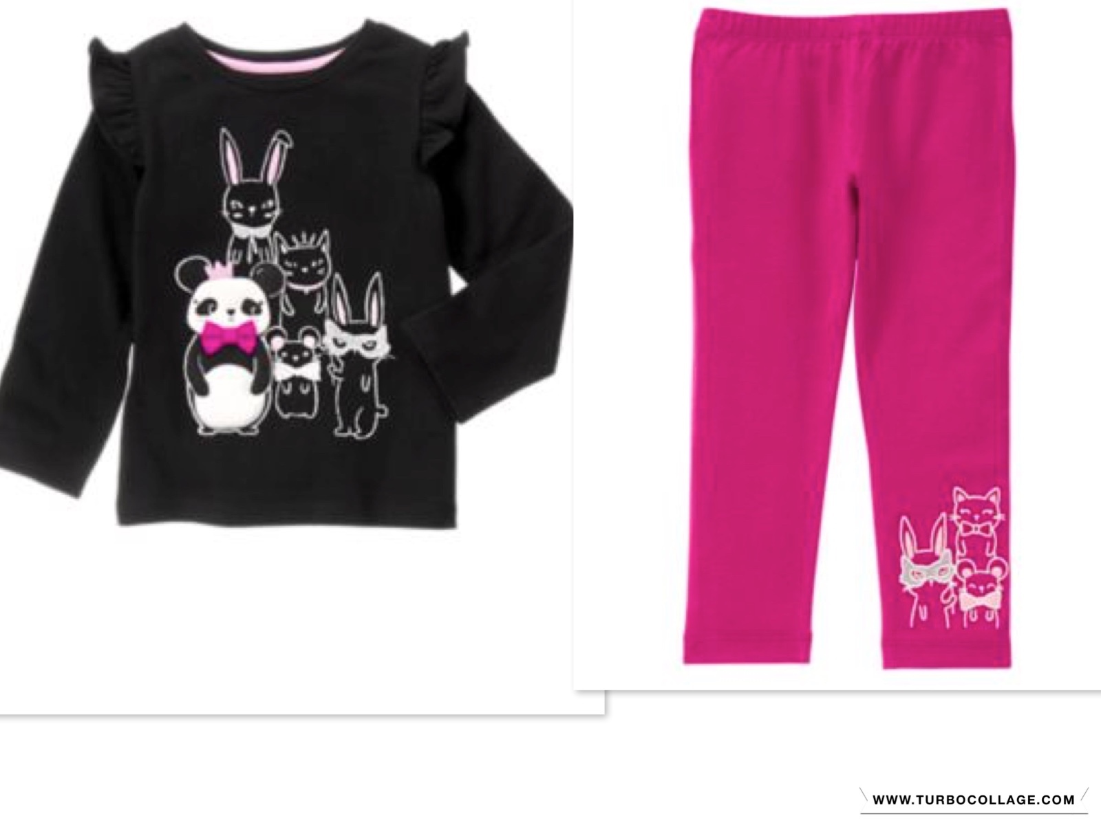 NEW GIRLS LONG SLEEVE Panda Leggings Outfit Size 3T BY GYMBOREE *