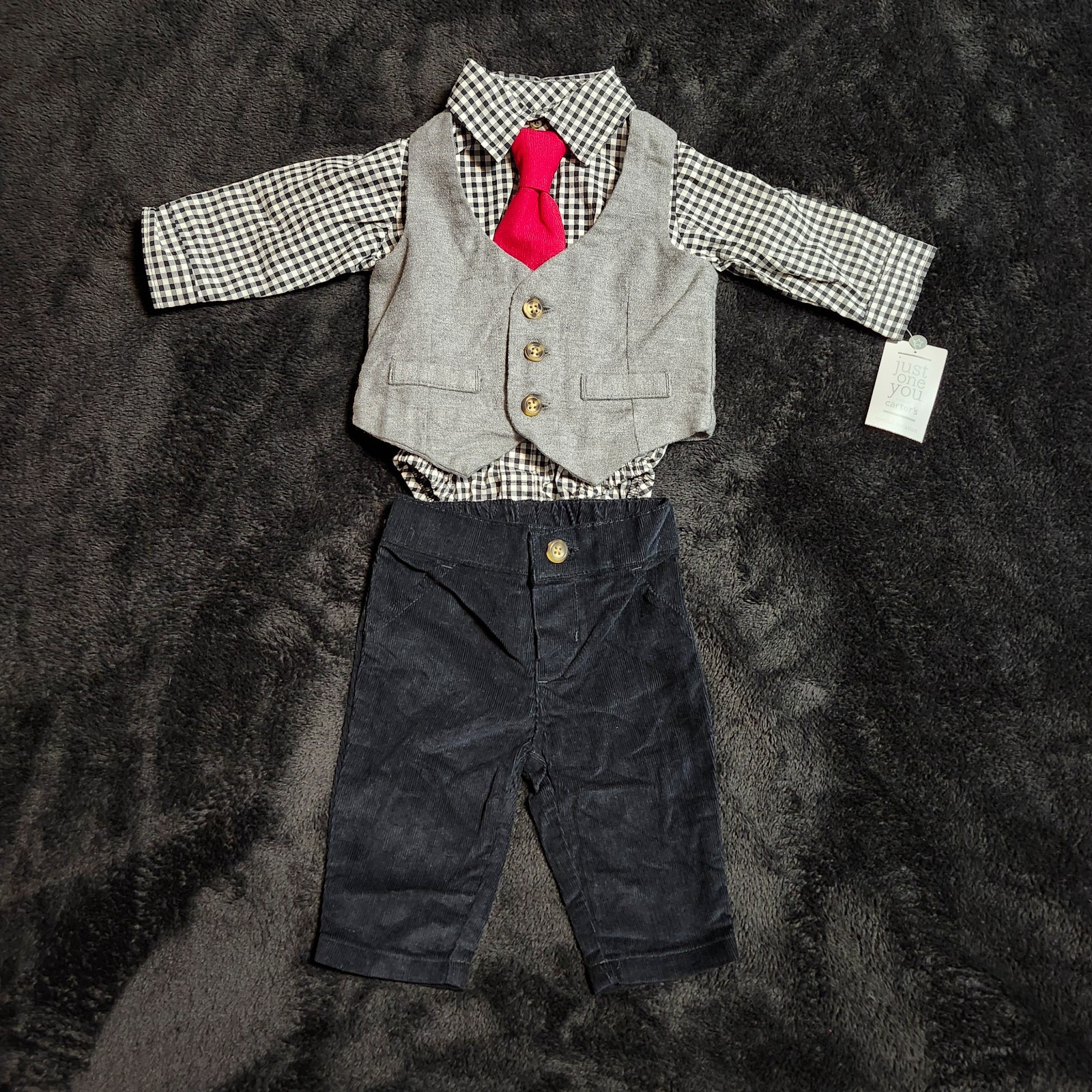 NEW CARTER’S JUST ONE YOU HOLIDAY SPECIAL OCCASION 4P OUTFIT 3 MONTHS
