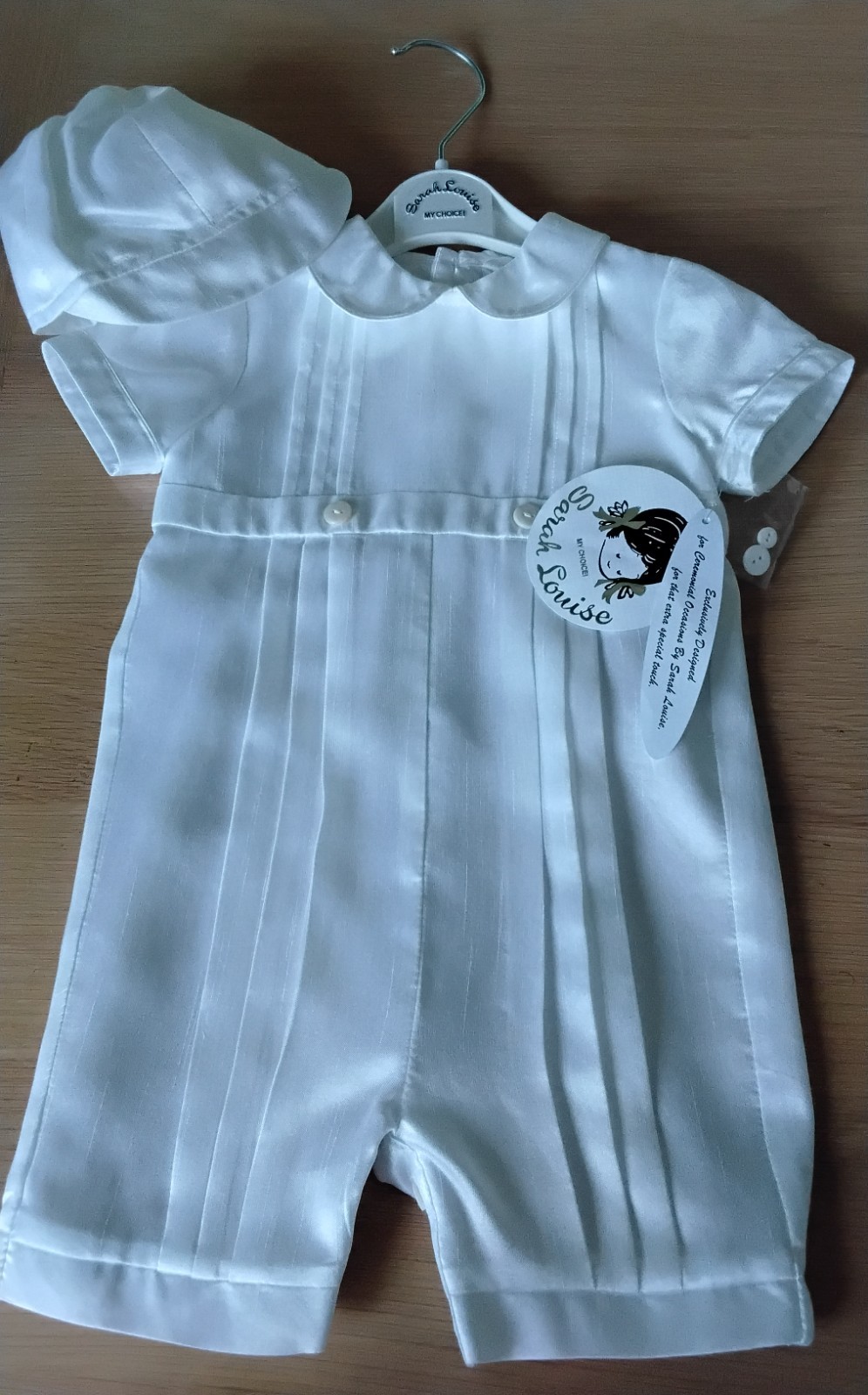 Sarah Louise White Special Occasion Romper Age 6 Months