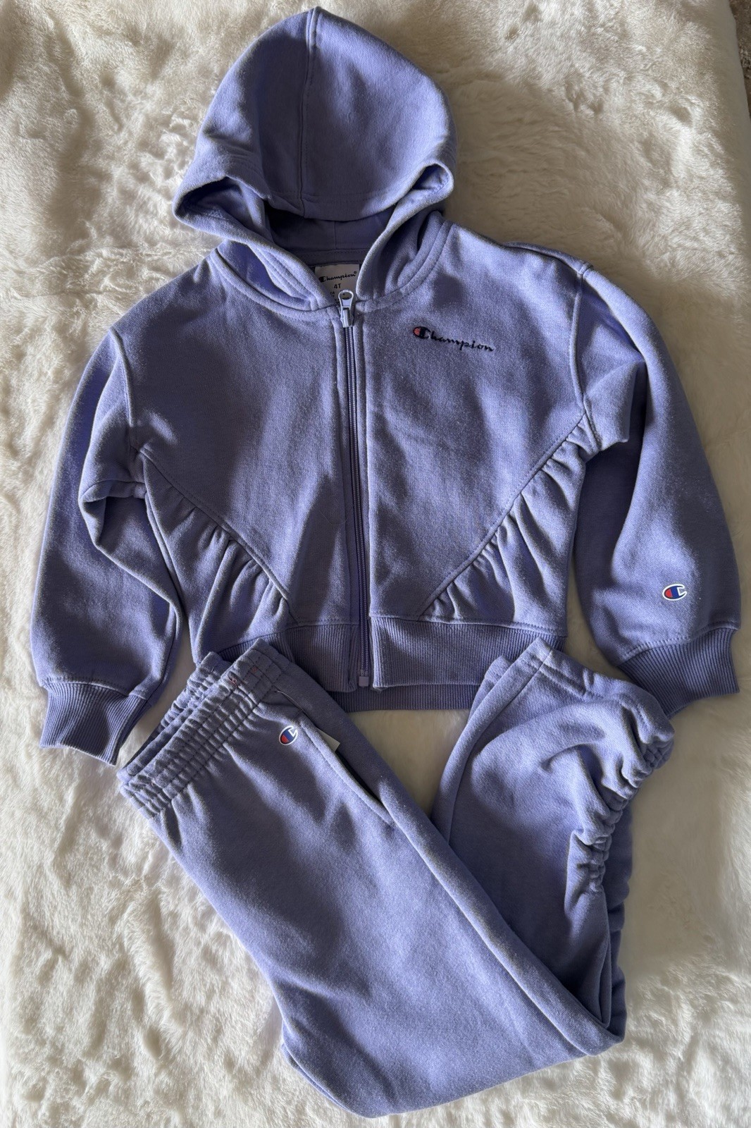 CHAMPION Athleticwear Toddler Girls Fleece Jacket & Pants Outfit, 2-piece, 4T
