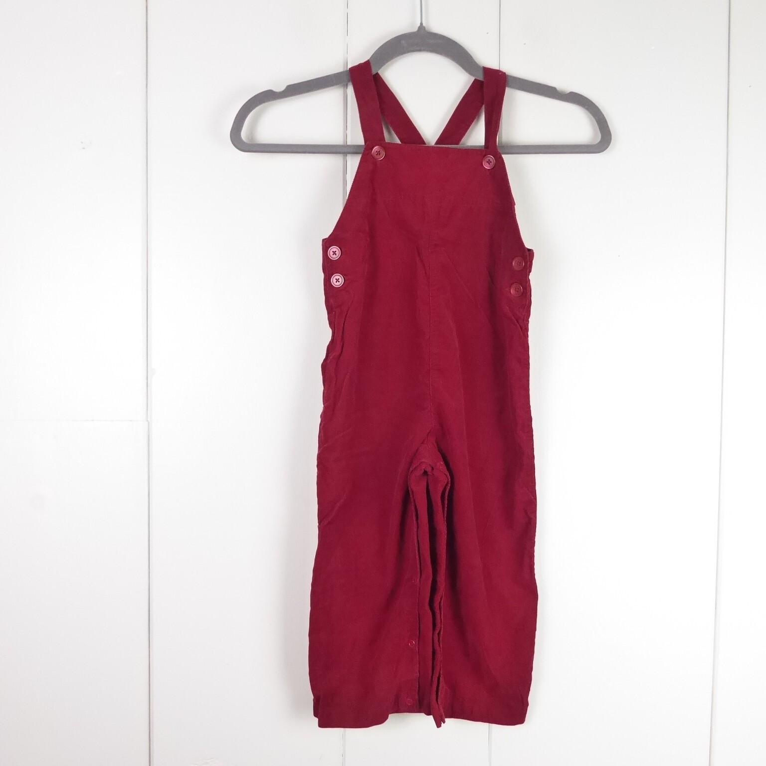 Pottery Barn Kids Toddler Overalls Unisex SZ 36 Months Red Casual Holiday