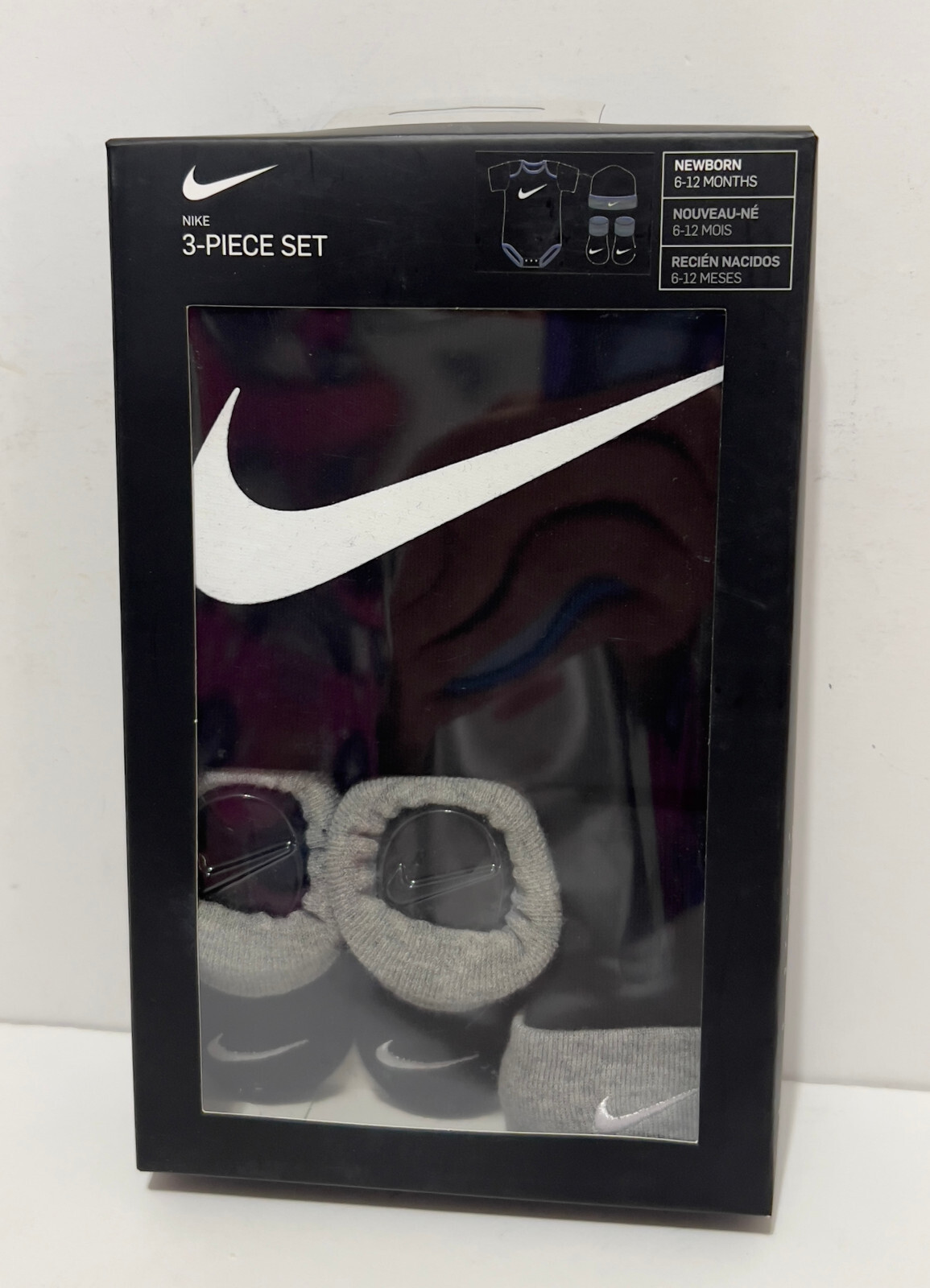 Nike Baby Apparel 3-Piece Set; Bodysuit, Booties & Hat , 0-6