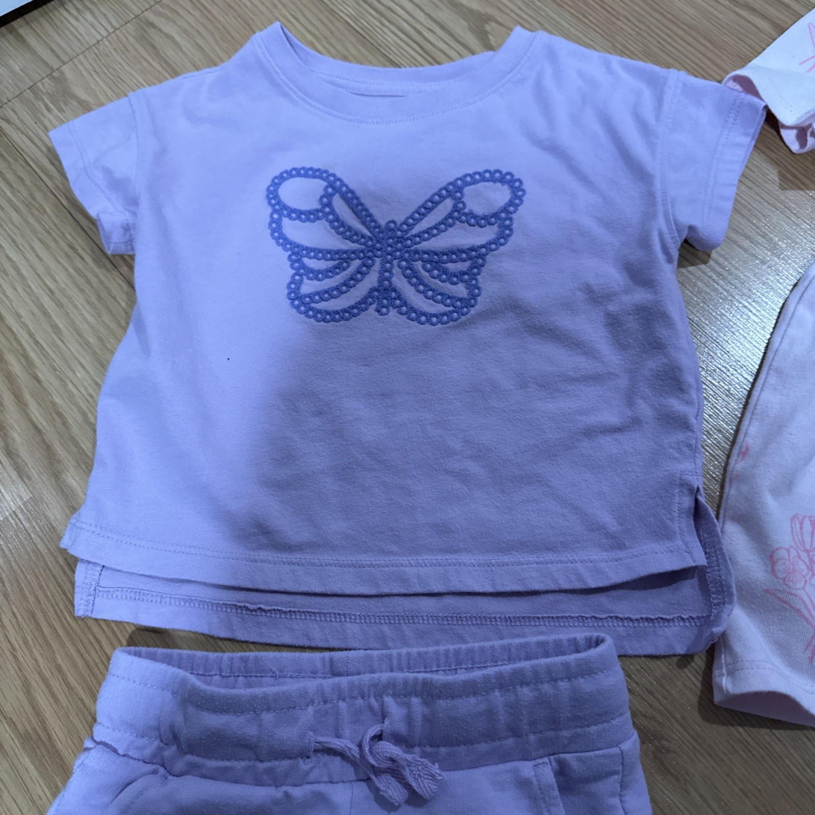 Lot Of 4 Baby Girl 18Months Short Sleeve Cotton Shirts, Shorts, Skirt…259