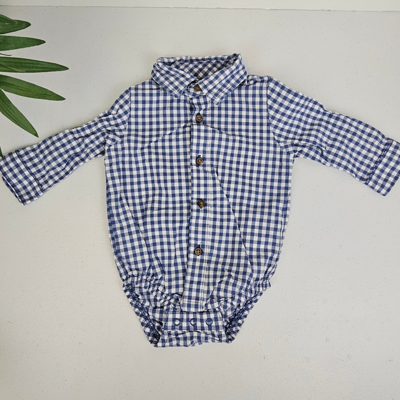 Boys 4PC 6-9M Outfit Set Fall Winter Formal Plaids Blue White Tones Quiet Luxury