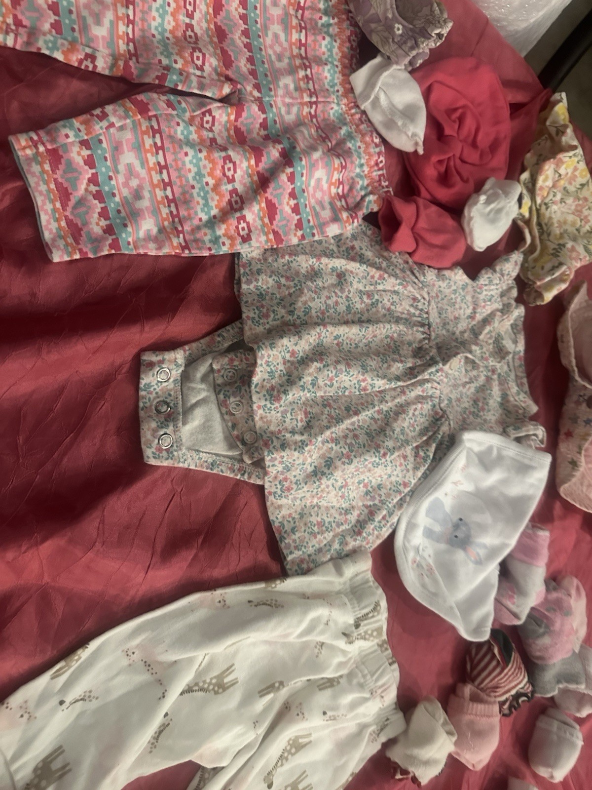 Multicolor Baby Toddler 10-Piece Outfit Set 0-3 Months Pants Dress Hat