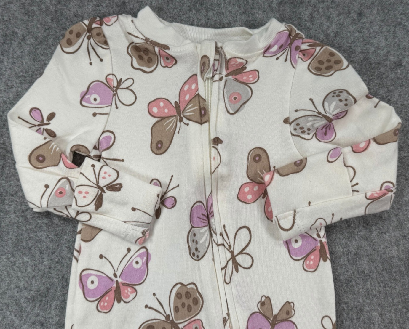 Baby Girl Clothes Huggies Newborn Colorful Butterfly Footed Outfit