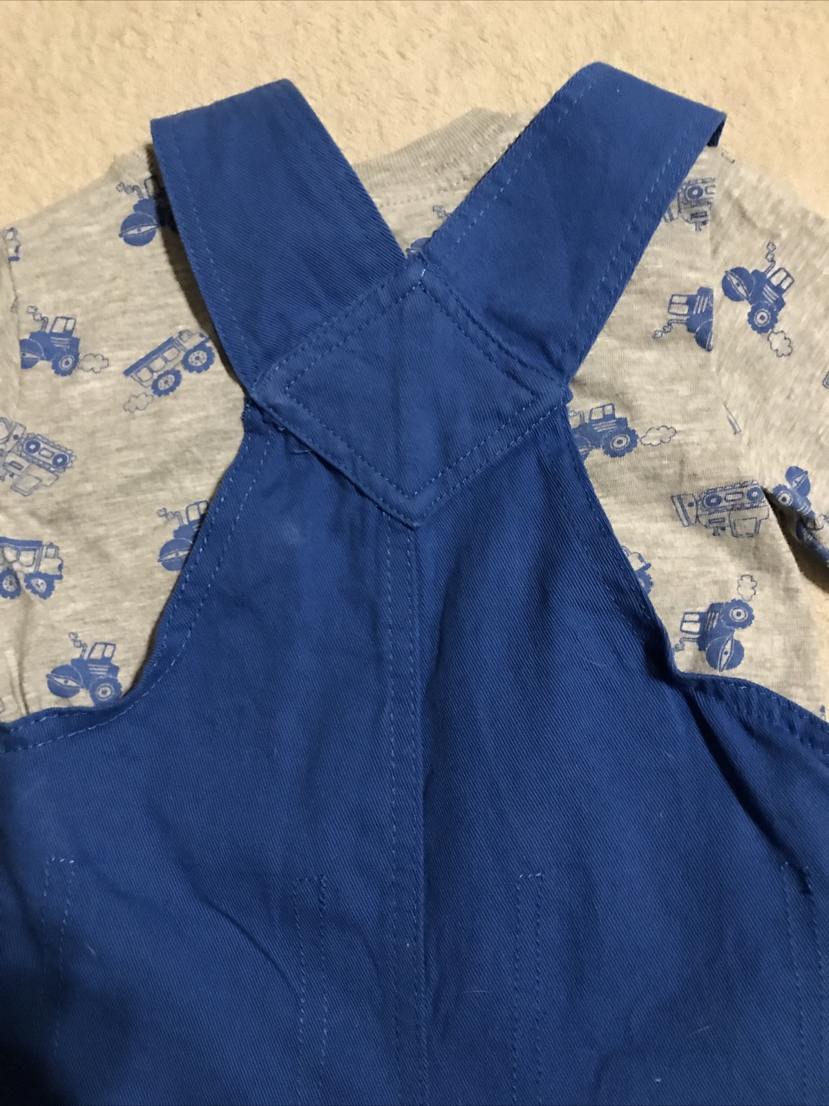 Nannette Kids, Boys Short Overalls With Shirt, Truck Trails