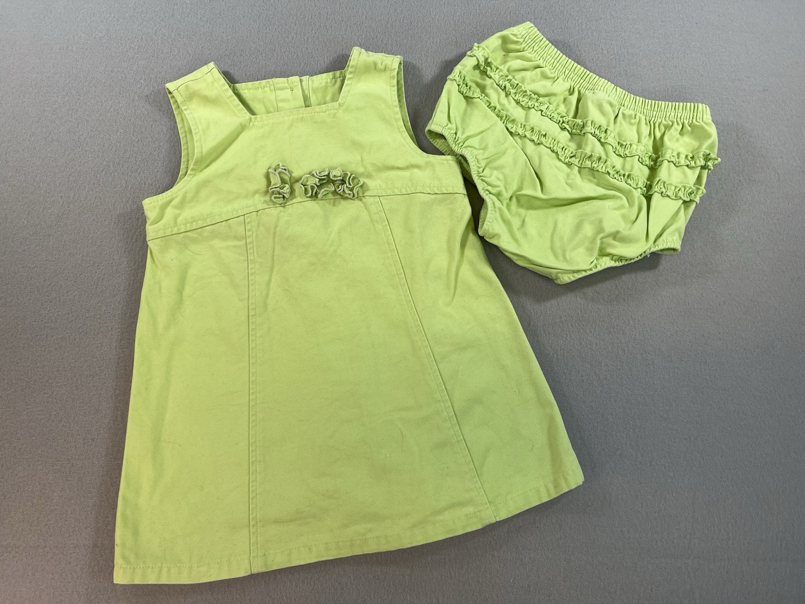 Vintage 90s Y2K Faded Glory 6-24 Months Girls Dresses & Shirts Lot Of 6 Bundle