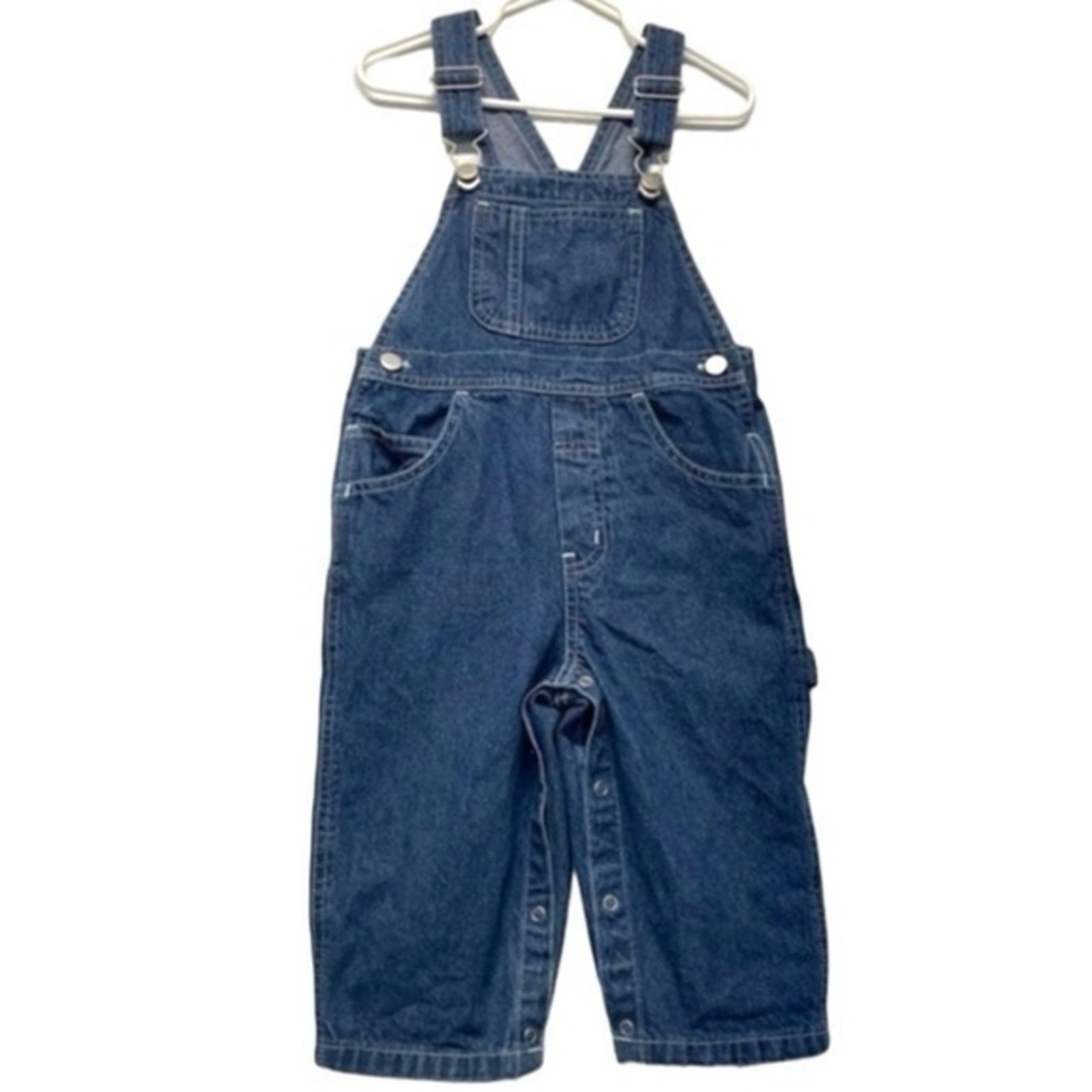 Baby Denim Overalls 18M Blue Bib Jeans Toddler Cotton