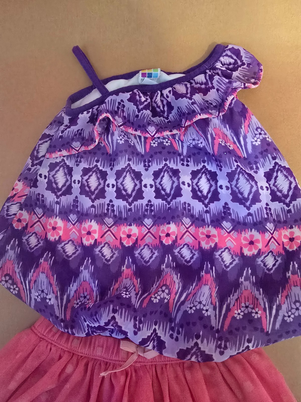 Healthtex 18m Girls Aztec Design Pink and Purple sleeveless Tank